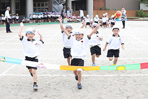 運動会　かけっこの活動　年中