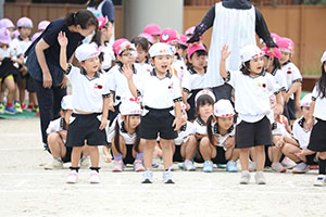 運動会　かけっこの活動　年中