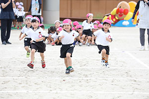 運動会　かけっこの活動　年中