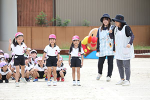 運動会　かけっこの活動　年中