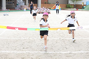運動会　かけっこの活動　年中