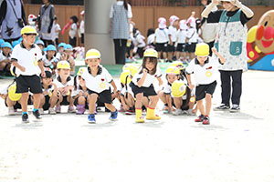 運動会　かけっこの活動　年中