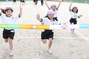 運動会　かけっこの活動　年中