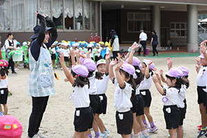 運動会　かけっこの活動　年中
