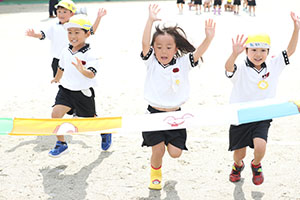 運動会　かけっこの活動　年中
