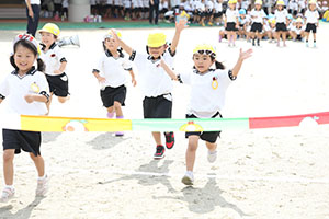 運動会　かけっこの活動　年中