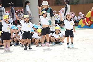 運動会　かけっこの活動　年中