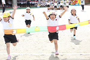 運動会　かけっこの活動　年中