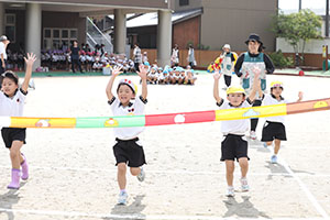 運動会　かけっこの活動　年中