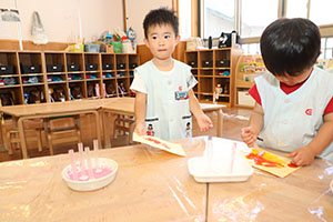 きのこの制作　ぺんぎん