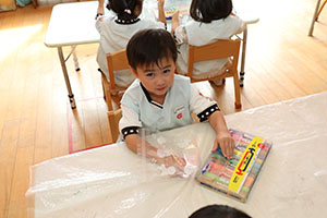 お散歩バッグの制作　りす