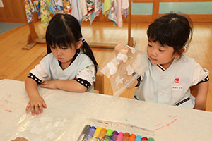 お散歩バッグの制作　りす