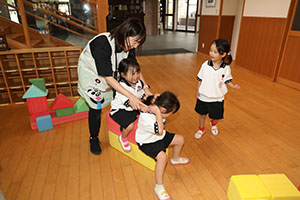 ブロックで遊びました　うさぎ