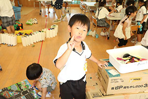 ひまわり組さんと遊びました　あひる・ひまわり