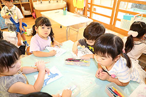 ひまわり組さんと遊びました　あひる・ひまわり