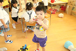 ひまわり組さんと遊びました　あひる・ひまわり