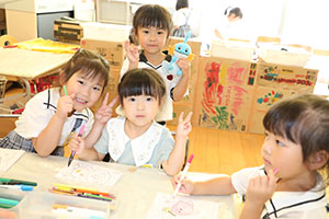 ひまわり組さんと遊びました　あひる・ひまわり