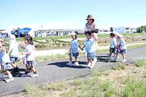 お散歩へでかけました　うさぎ・りす