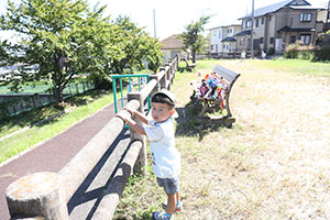 お散歩へでかけました　ことり・すみれ