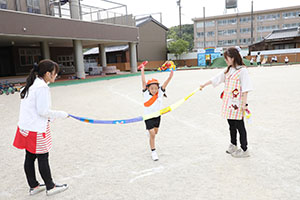 バルーンとリレーに挑戦　ぱんだ・E