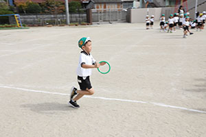 A組さんとリレー対決　ひまわり・A