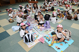 エンゼルドームでお弁当🎵　 　年少