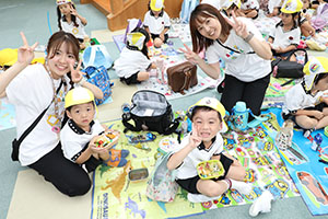 エンゼルドームでお弁当🎵　 　年少