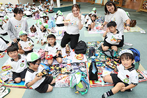 エンゼルドームでお弁当🎵　 　年少