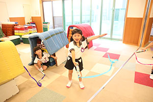 リズムフェスティバルのチームで遊びました　年長　NO．2