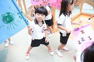 リズムフェスティバルのチームで遊びました　年長　NO．2