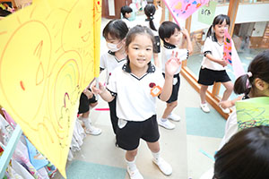 リズムフェスティバルのチームで遊びました　年長　NO．2