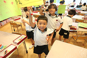 リズムフェスティバルのチームで遊びました　年長　NO．2