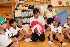 リズムフェスティバルのチームで遊びました　年長　NO．2