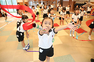 リズムフェスティバルのチームで遊びました　年長　NO．2