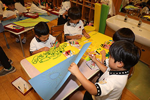 リズムフェスティバルのチームで遊びました　年長　NO．1