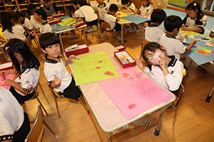 リズムフェスティバルのチームで遊びました　年長　NO．1