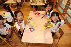 リズムフェスティバルのチームで遊びました　年長　NO．1