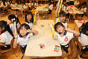 リズムフェスティバルのチームで遊びました　年長　NO．1