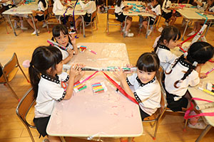 リズムフェスティバルのチームで遊びました　年長　NO．1