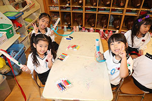 リズムフェスティバルのチームで遊びました　年長　NO．1