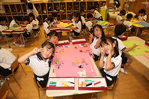 リズムフェスティバルのチームで遊びました　年長　NO．1