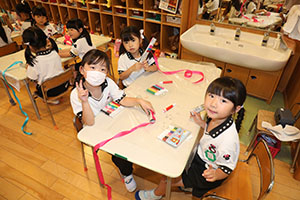 リズムフェスティバルのチームで遊びました　年長　NO．1