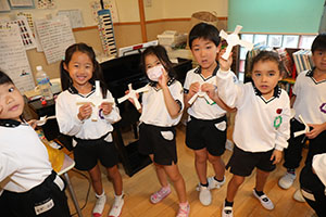 リズムフェスティバルのチームで遊びました　年長　NO．1