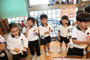 リズムフェスティバルのチームで遊びました　年長　NO．1