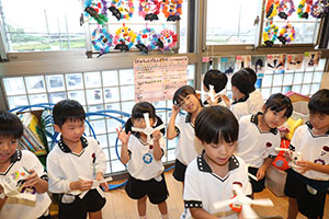 リズムフェスティバルのチームで遊びました　年長　NO．1