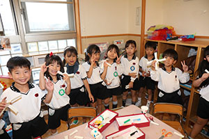 リズムフェスティバルのチームで遊びました　年長　NO．1