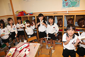 リズムフェスティバルのチームで遊びました　年長　NO．1