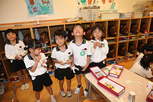 リズムフェスティバルのチームで遊びました　年長　NO．1