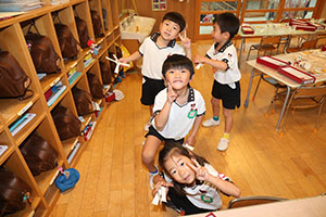 リズムフェスティバルのチームで遊びました　年長　NO．1