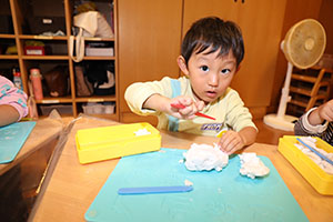 粘土遊び楽しかったね　あひる